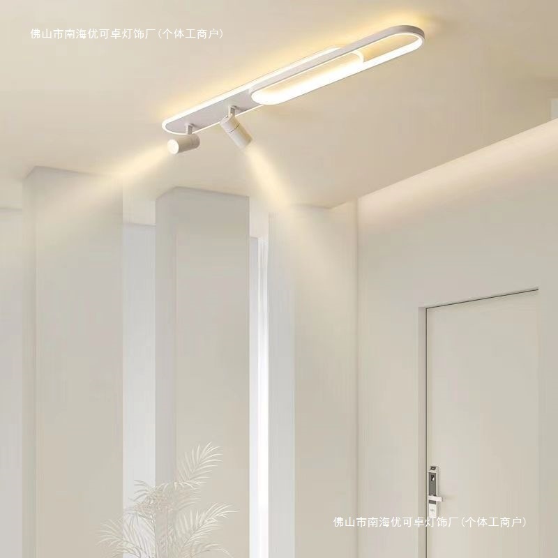 Светильник для коридора, прямоугольный светодиодный потолочный светильник, современный минималистичный, скандинавский, для гостиной, учебного кабинета, входного света