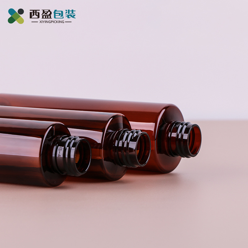 Xiying Spot 100ml Pet Brown Spray Bottle High-End Plastic Lotion Bottle 120ml Cosmetic Bottle