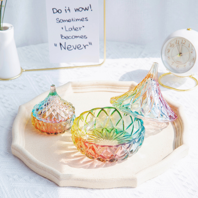 Wenpai Export European and American Diamond Drop Glass Candy Jar Earrings Bracelet Haircord Hairpin Jewelry Storage