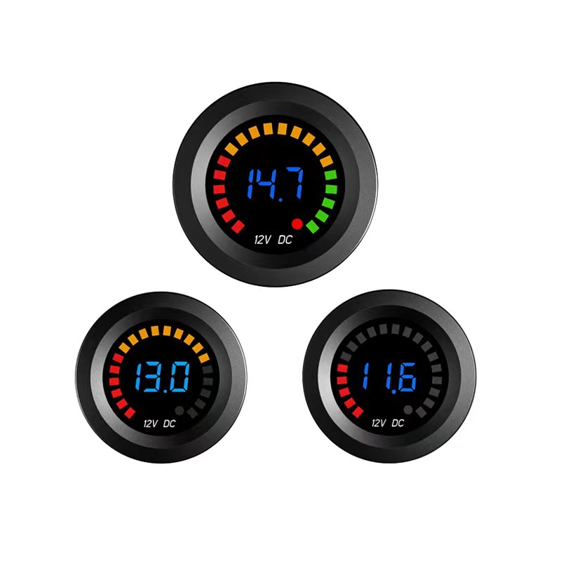 Auto motorcycle modified voltmeter color screen LED digital display voltmeter waterproof LED voltmeter DC 12V-36V