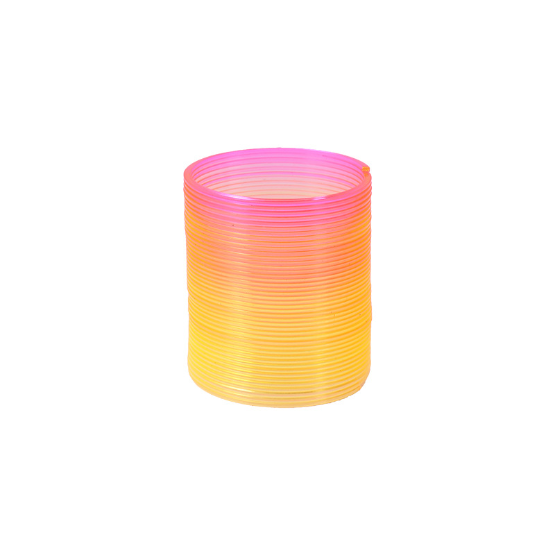 Small Mini Transparent Gradient Colorful Spring Ring Rainbow Ring Children's Educational Toys Colorful Spring Ring Rainbow Ring