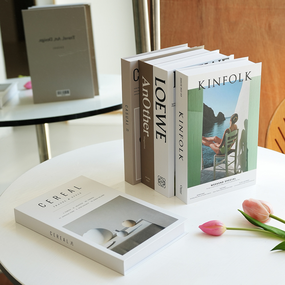 Simple Modern Fake Book Decoration Book Home Style Interior Design Magazine Simulation Book Model Room Soft Dress