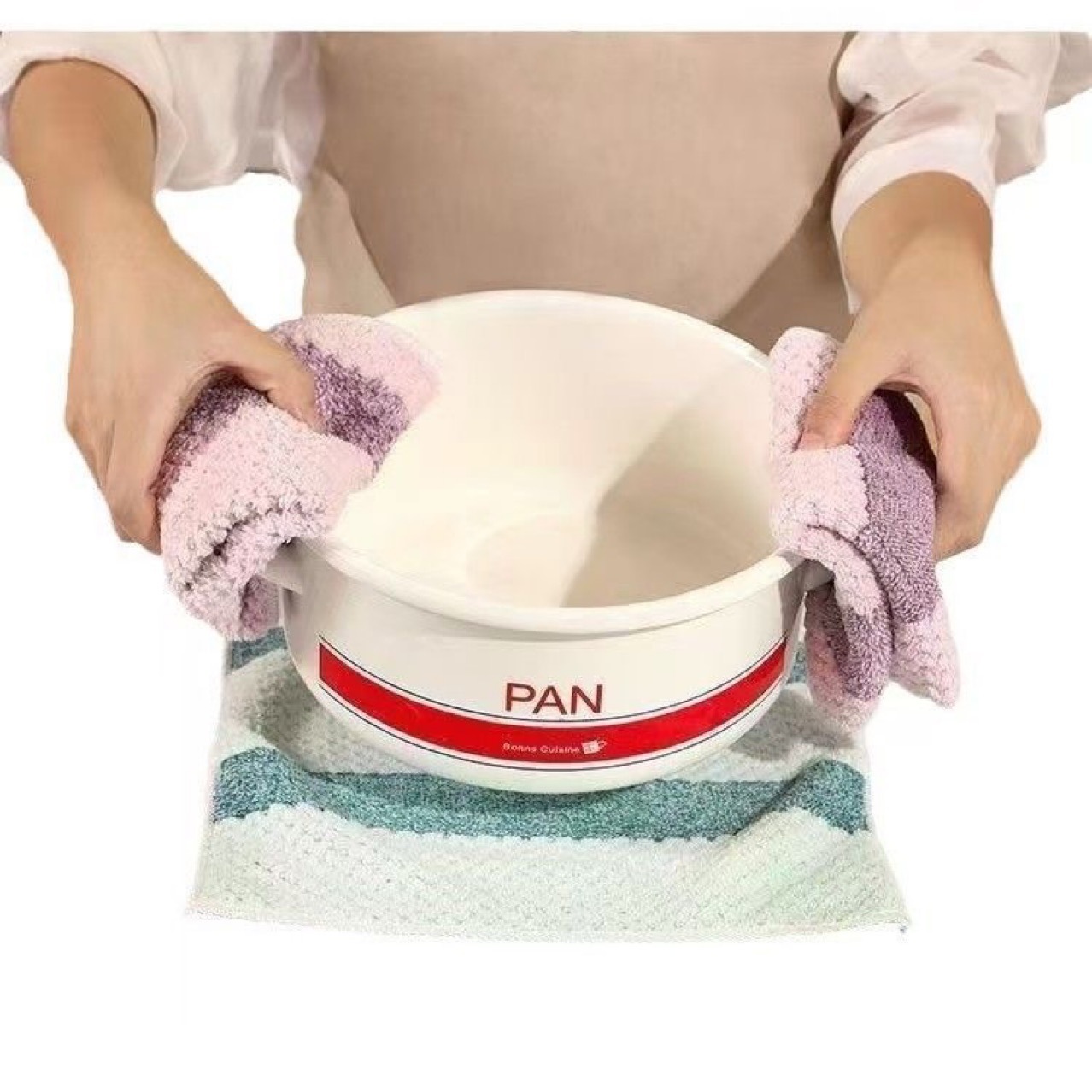 Ouhua Coral Fleece Square Towel Kitchen Dish Wash Towel Cleaning Towel Absorbent Hair-free Hand Towel Hanging Towel