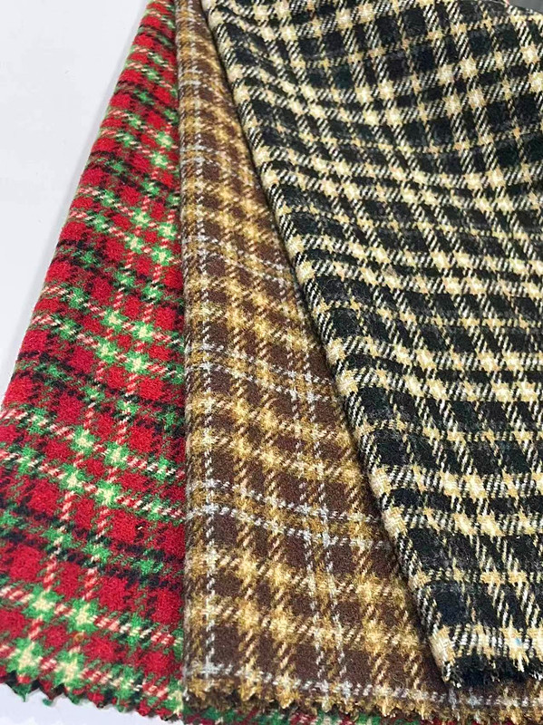 Шершавая твидовая ткань в наличии маленькое клетчатое пальто одежда/обувь и головные уборы/ткань для багажа поставка Шаосин