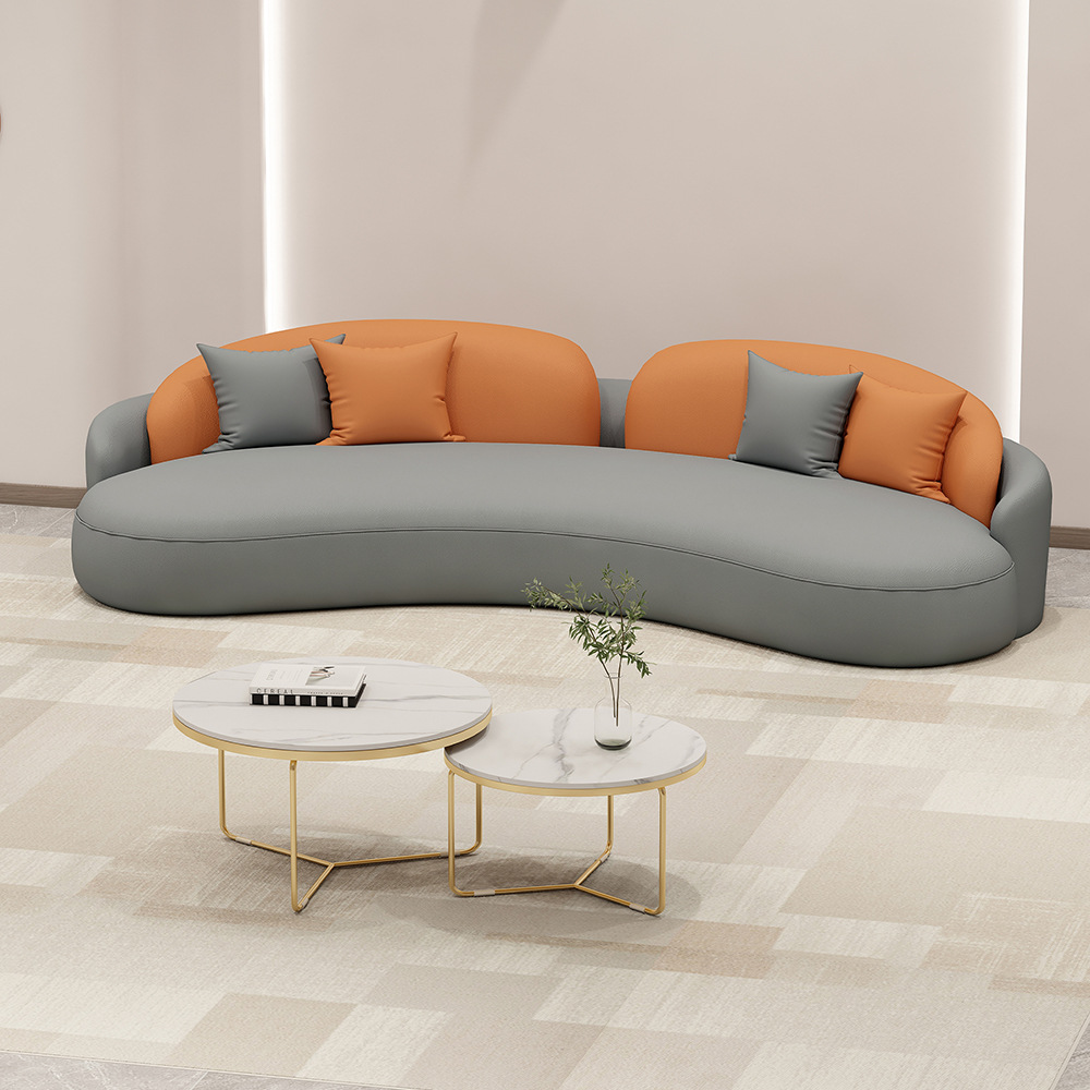 Nordic living room sofa cream style sofa rental house home straight row beauty salon sofa small apartment sofa suit