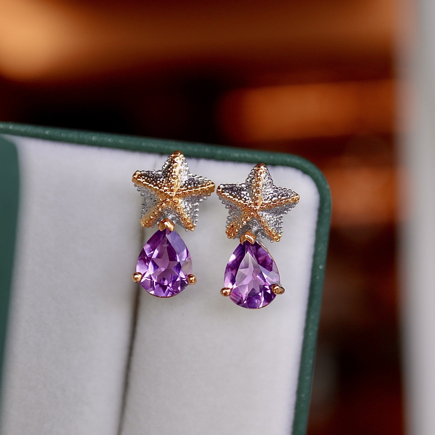 Серьги и кольца из натурального уругвайского аметиста, итальянское мастерство, серебро S925, популярные кристаллы