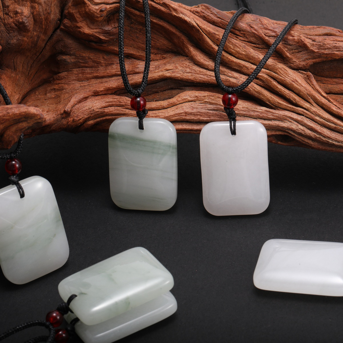 Tianshan Cui Pendant Safe and Wushi Brand Natural Stone Raw Stone Tianshan Cui Peace Buckle Jade Pendant Wholesale Factory Direct Sales Model