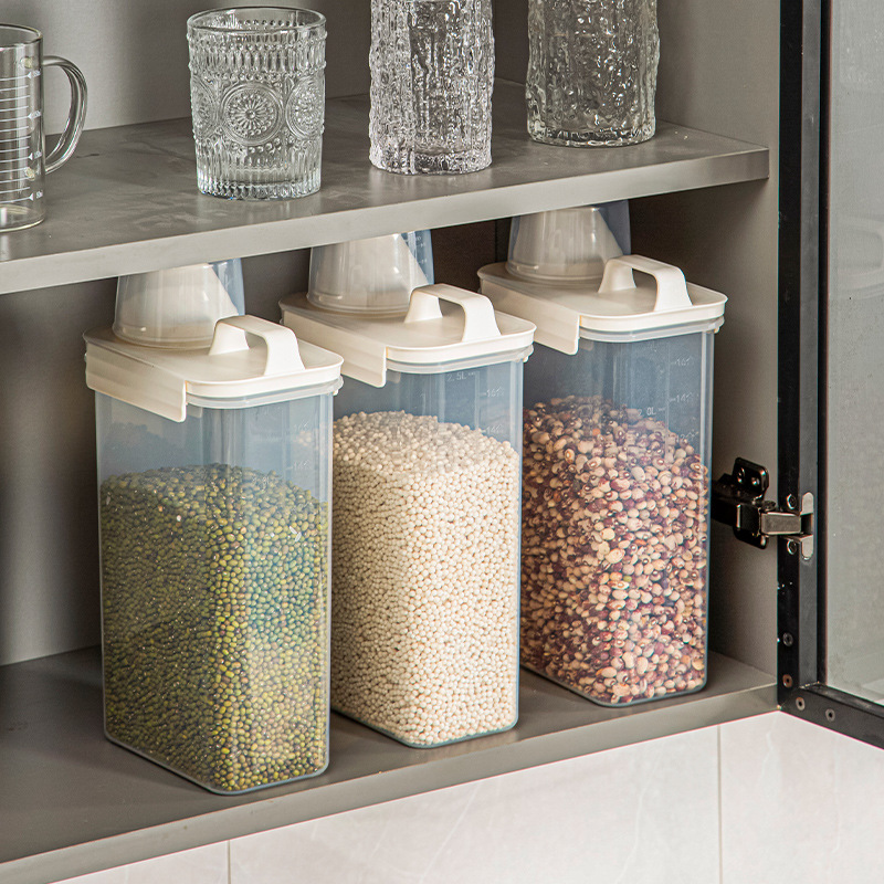 Kitchen Insect-Proof and Moisture-Proof Sealed Tank Storage Box Rice Grain Storage Box Pet Food Laundry Detergent Dispenser