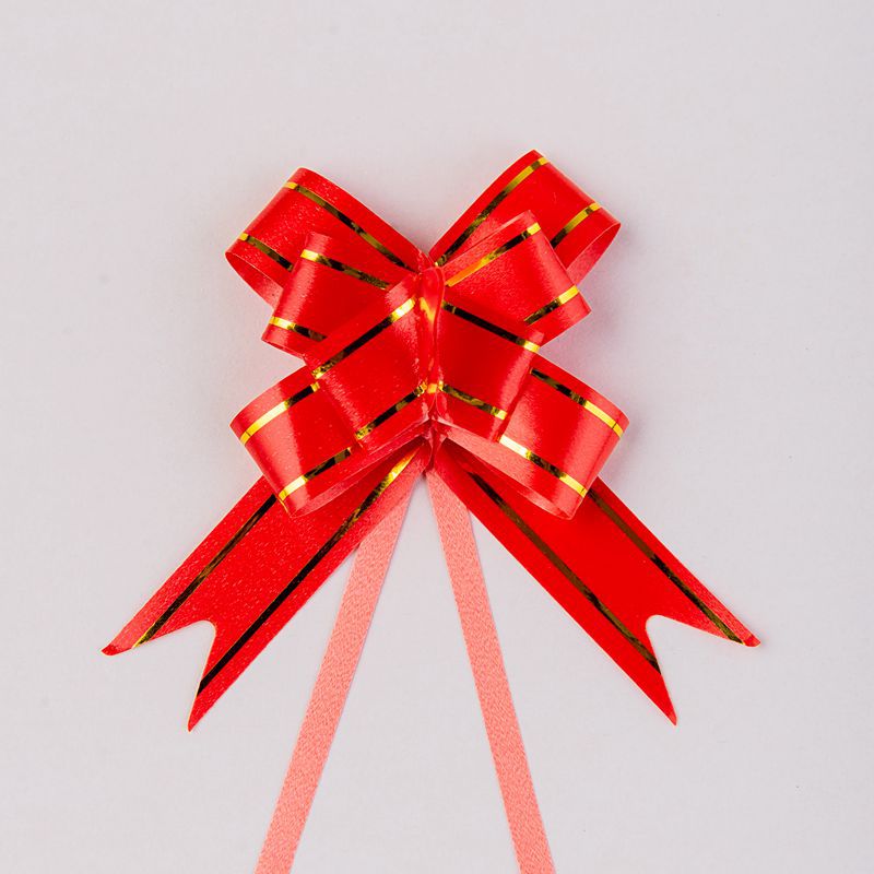 Factory direct 15mm bow flower Christmas wedding gift decoration Phnom Penh hand flower pp plastic ribbon