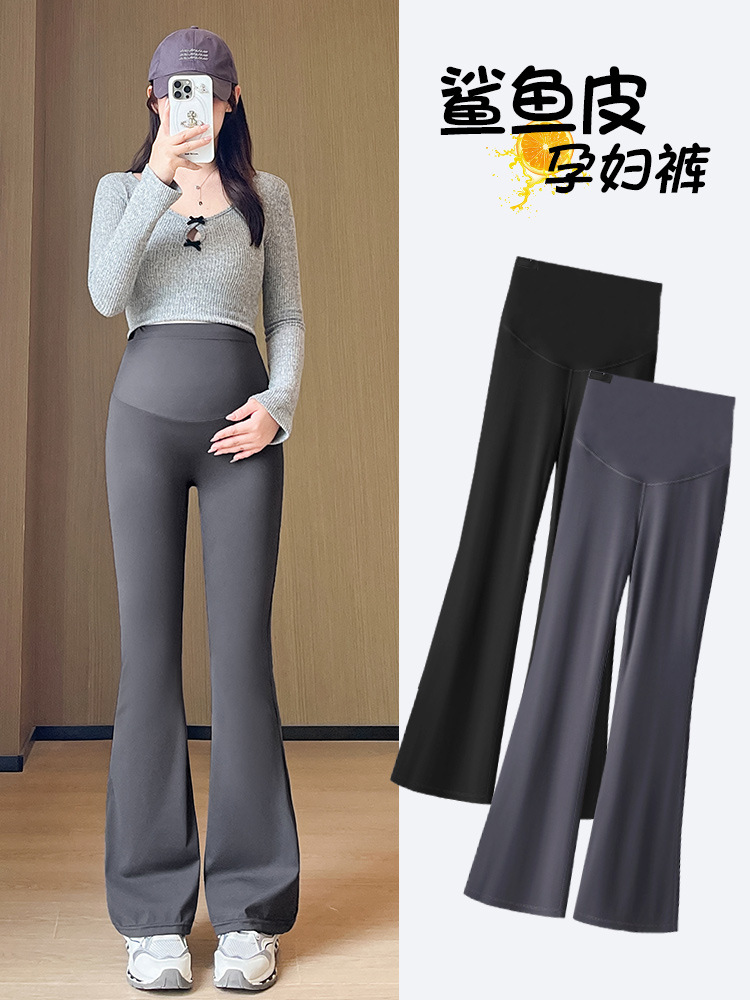 Брюки для беременных, весна и осень, outdoor, йога, поддержка живота, стройнящие, расклешенные