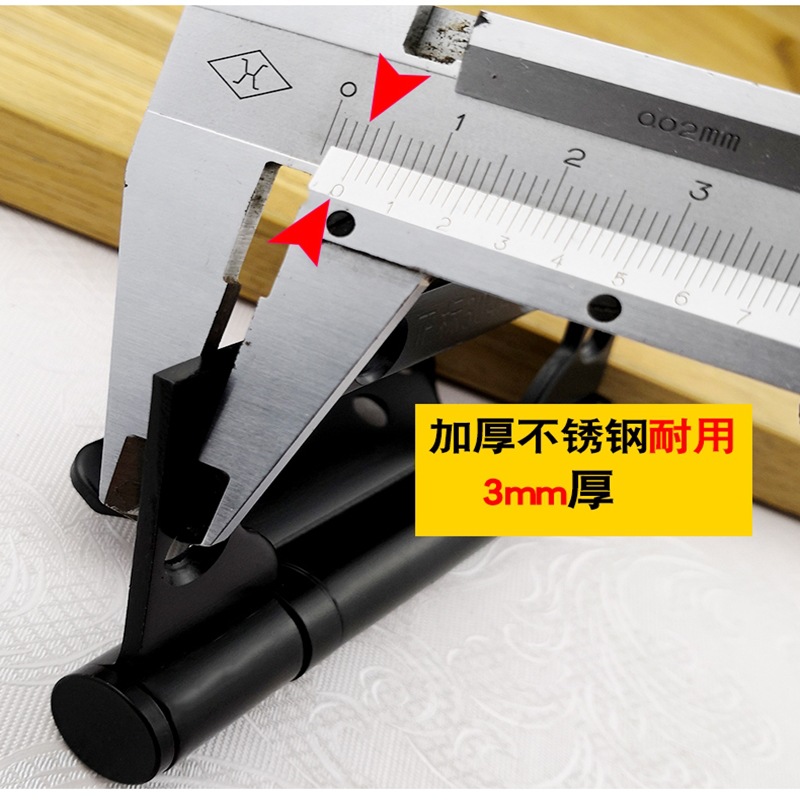 Customized Stainless Steel Mother-In-Law Hinge 4inch Slot-Free Hinge Wooden Door Door Hinge Thickeneded National Standard Black Lotus Leaf