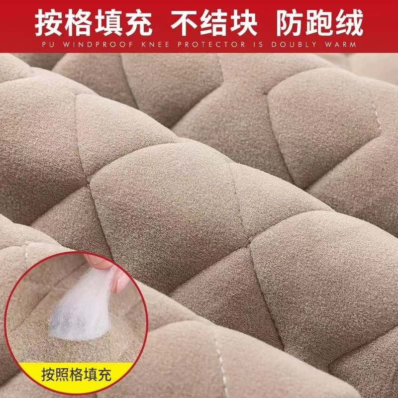 High-Waisted Knee-Protecting Thermal Pants for Men, Fleece-Lined, Thickened, Inner Wear, Extra Large Size, Cotton Pants, Silk Acrylic Cotton Pants