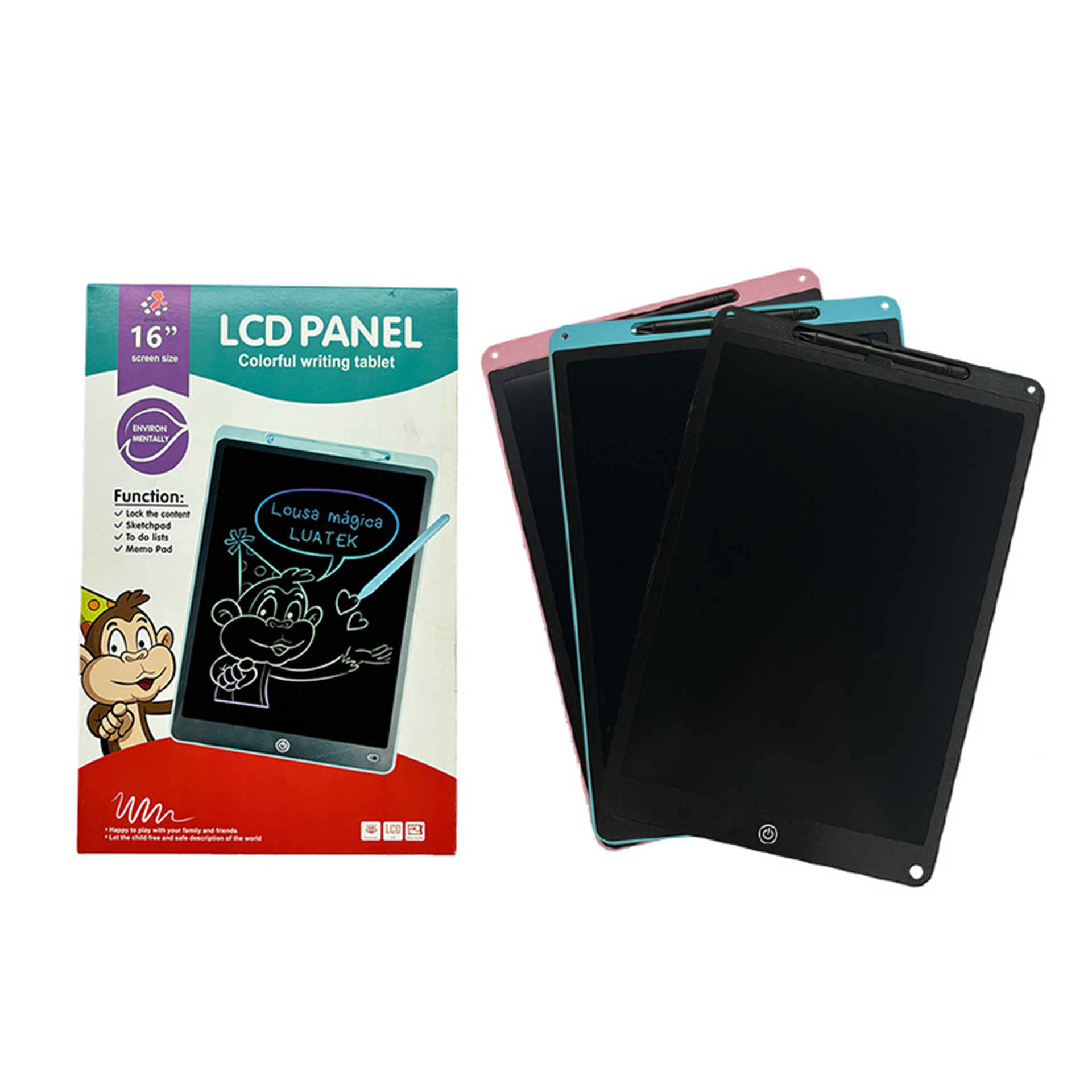 16inch Electronic Blackboard Children's Drawing Board Lcd Handwriting Board Early Education Learning Graffiti Painting Writing Board One-Click Clearing