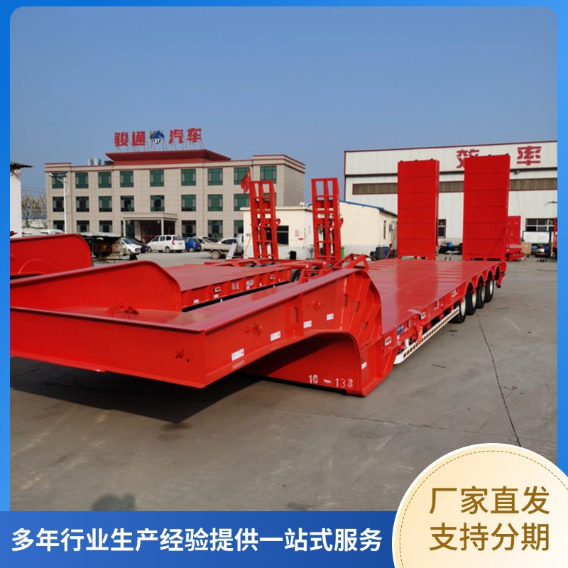 Lowbed Semi-Trailer Engineering Machinery Transport Semi-Trailer Hook Machine Board Trailer Export Price to Foreign Countries