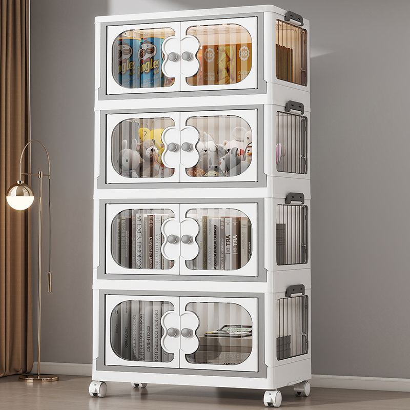 Storage Box Transparent Household Clothes and Pants Tiling Box Large Capacity Toy Storage Box Storage Box Folding Storage Cabinet