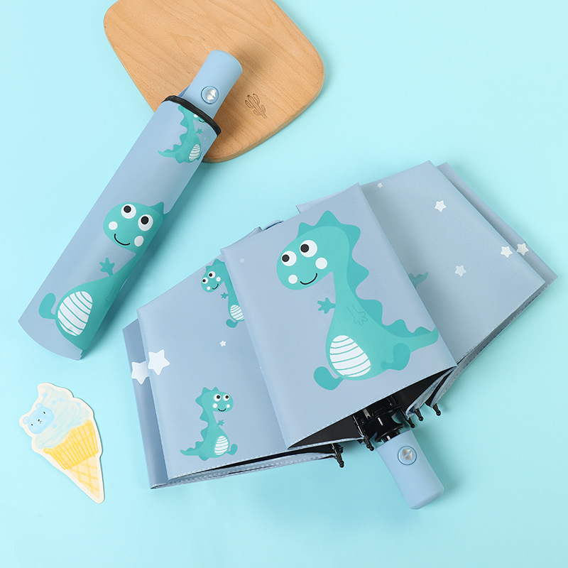 Full-Automatic Umbrella Women's Sunny and Rainy Dual-Use Wind-Resistant Student Cartoon Cute Lightweight Folding Fresh-Style Sun Umbrella Sunscreen