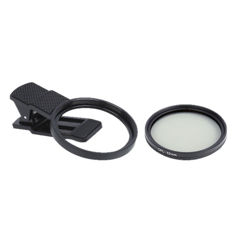 Rotatable mobile phone external 52mmCPL polarizer mobile phone polarizer SLR camera to remove reflective special effects filter