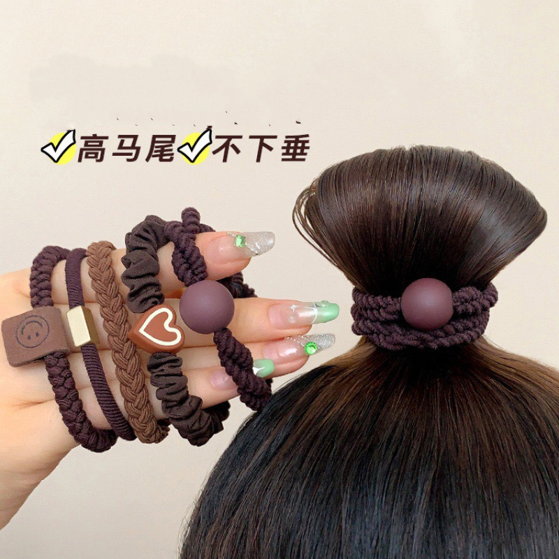 Простая корейская резинка для волос, высококачественная, прочная, не повреждает волосы, резинка для волос, женские аксессуары оптом