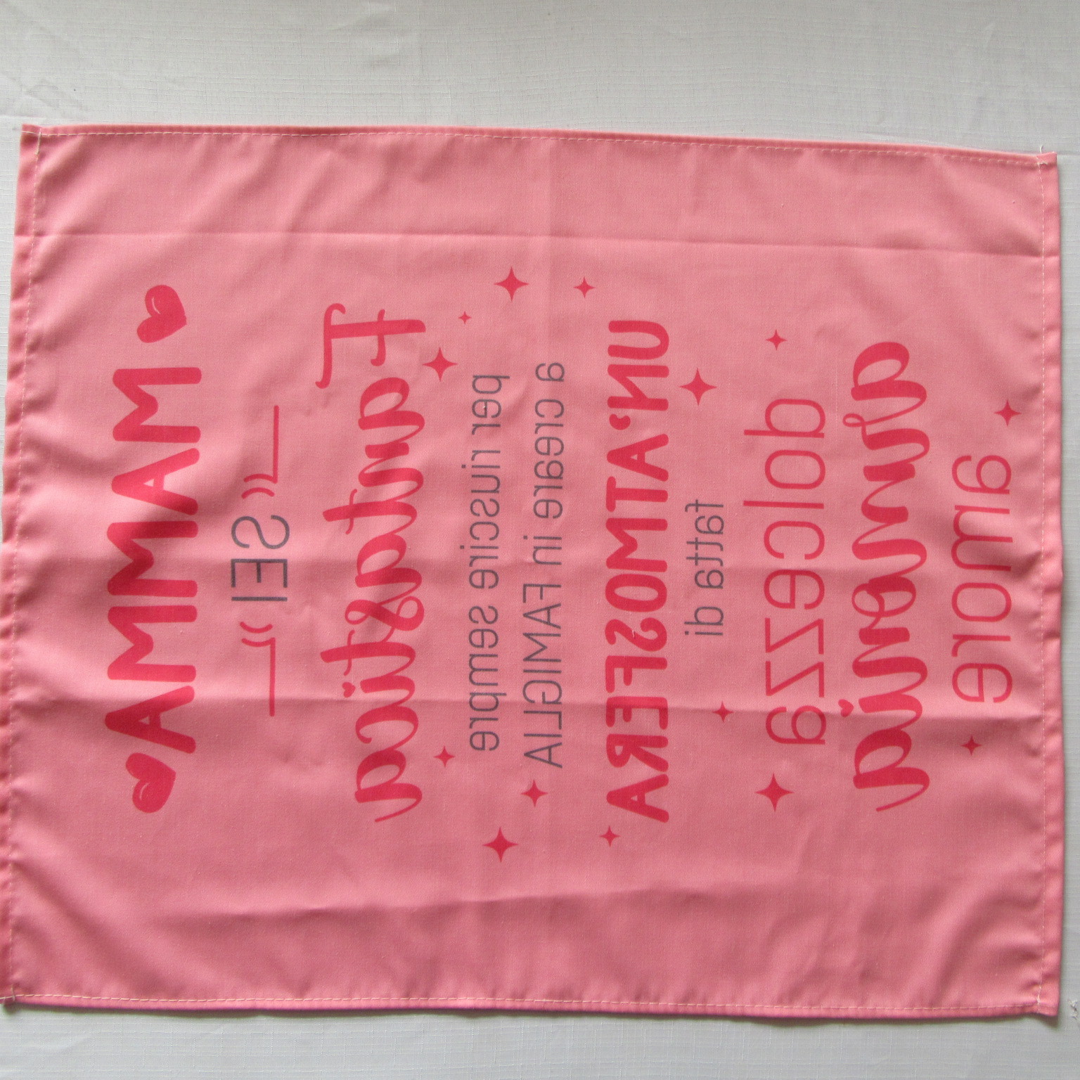 Ready-Made Printed Plain Waffle Printed Tea Towel