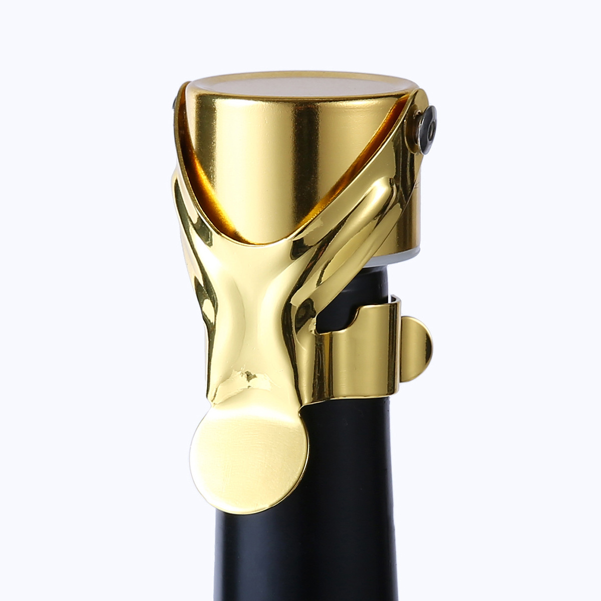 All-Metal Humanoid Wine Stopper Stainless Steel Red Wine Stopper Bottle Stopper Champagne Stopper Sealing Fresh-Keeping Stopper Golden Champagne Stopper