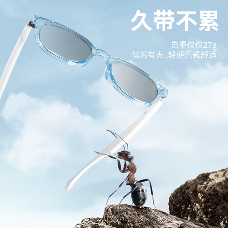 Cross-Border Smart Bluetooth Glasses Sunglasses Polarized Anti-Uv Anti-Blue Light Listening to Music and Calling Transparent Lenses Gs-07