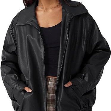 Кожаная куртка для женщин, осень, большого размера