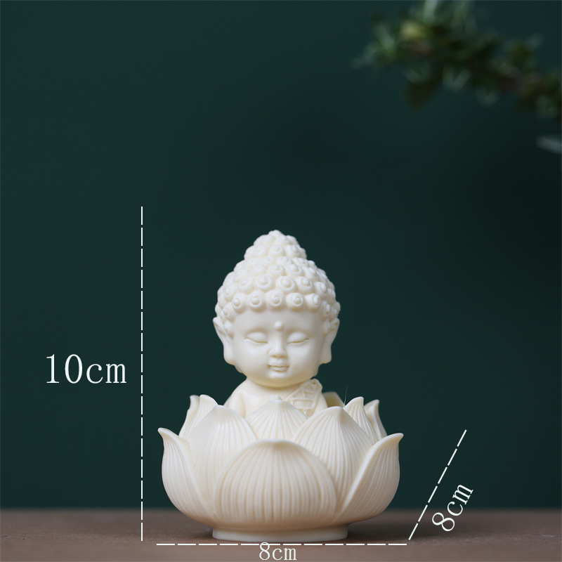 Ivory Bodhi Fruit DIY Baby Buddha Lotus Base 240/Set Ornaments Bodhisattva Tea Pet Crafts Car Hanging Decorations