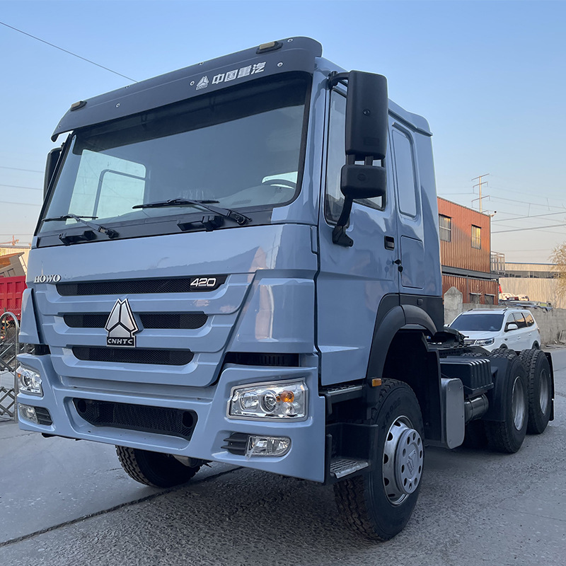 Transfer of Second-Hand 10-Wheel Howo Tractor Head, Dual-Drive Heavy Truck, 380 Horsepower Cargo Transport Head