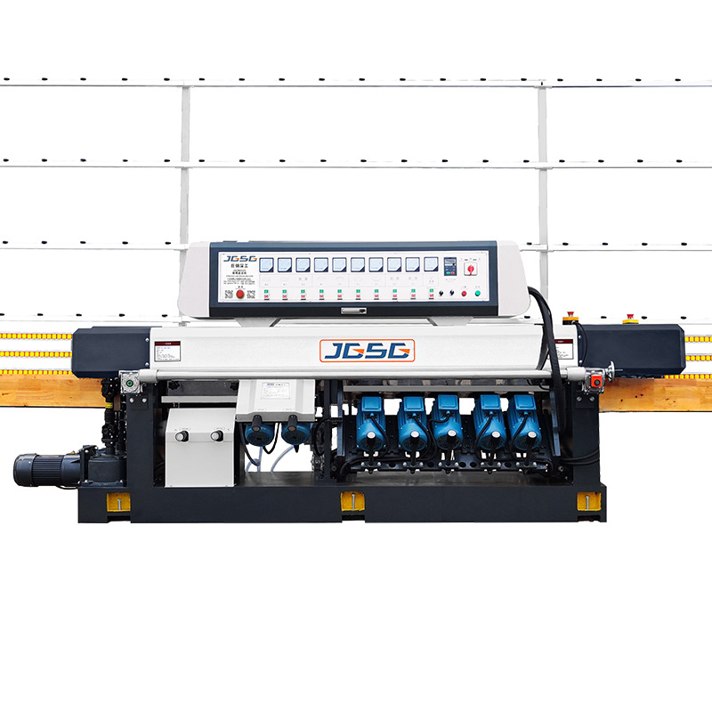 Free Shipping Glass Edge Grinding Machine Showcase Multi-Stage Edge Grinding and Polishing All-In-One Machine Small Vertical Glass Straight Line Edge Grinding Machine