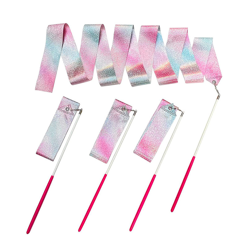 Flash Star Artistic Gymnastics Ribbon Streamer 2/4/ 6m Kidsren's Dance Ribbon Kindergarten Dance Performance Ribbon