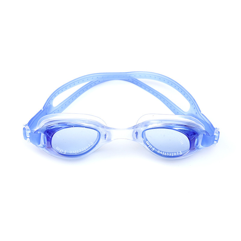 Factory spot wholesale transparent swimming goggles diving waterproof adult children swimming goggles nose clip earplugs adjustable elastic