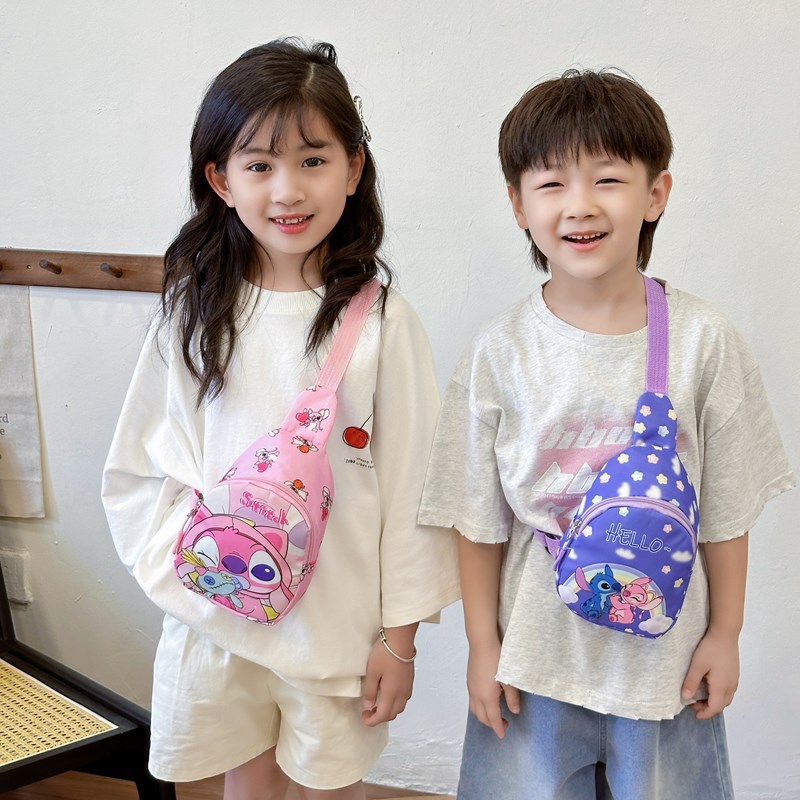 2024 New Children's Bags Boys and Girls Cute Cartoon Coin Purse Crossbody Bag Outdoor Casual Trendy Chest Bag