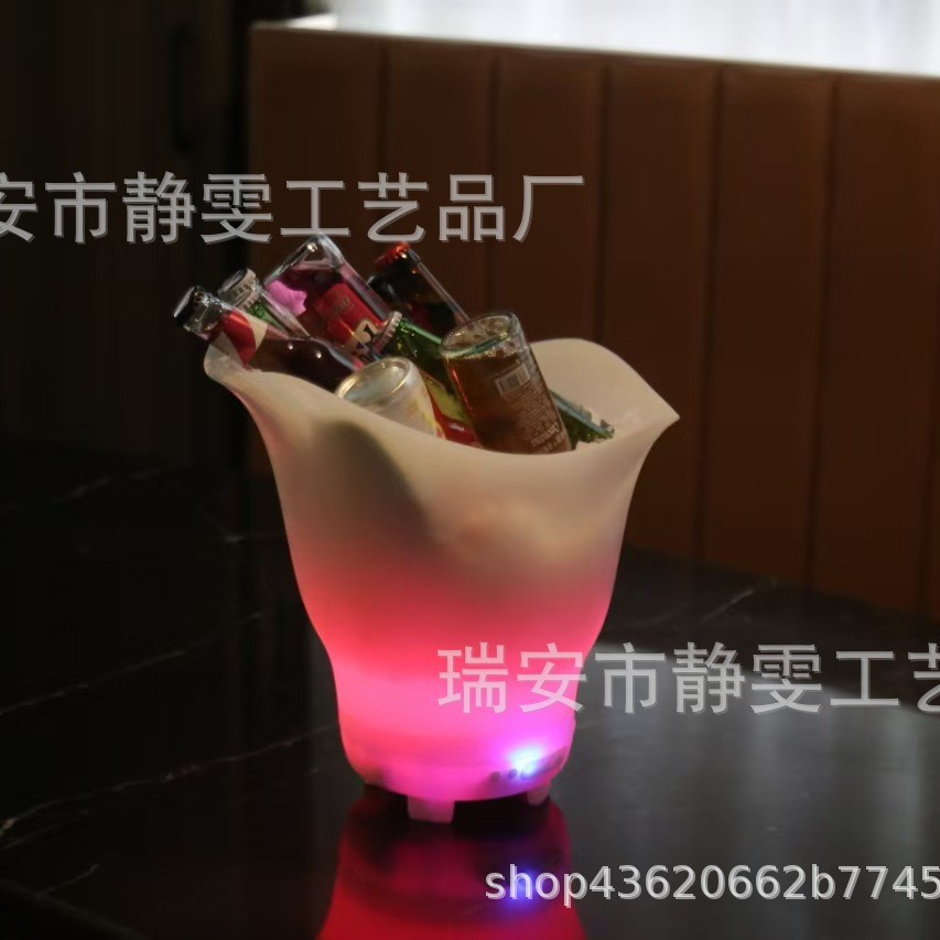 Bluetooth ведро для льда с подсветкой, водонепроницаемое, 8 литров, пластиковое ведро для пива с аудио и вставкой для карты