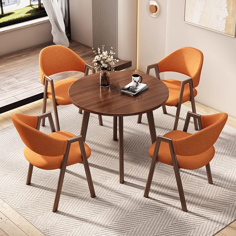 Light Luxury Negotiation Leisure Small Round Table Simple Milk Tea Shop Office Rest Area Guest Reception Table Leisure Small Round Table Nordic