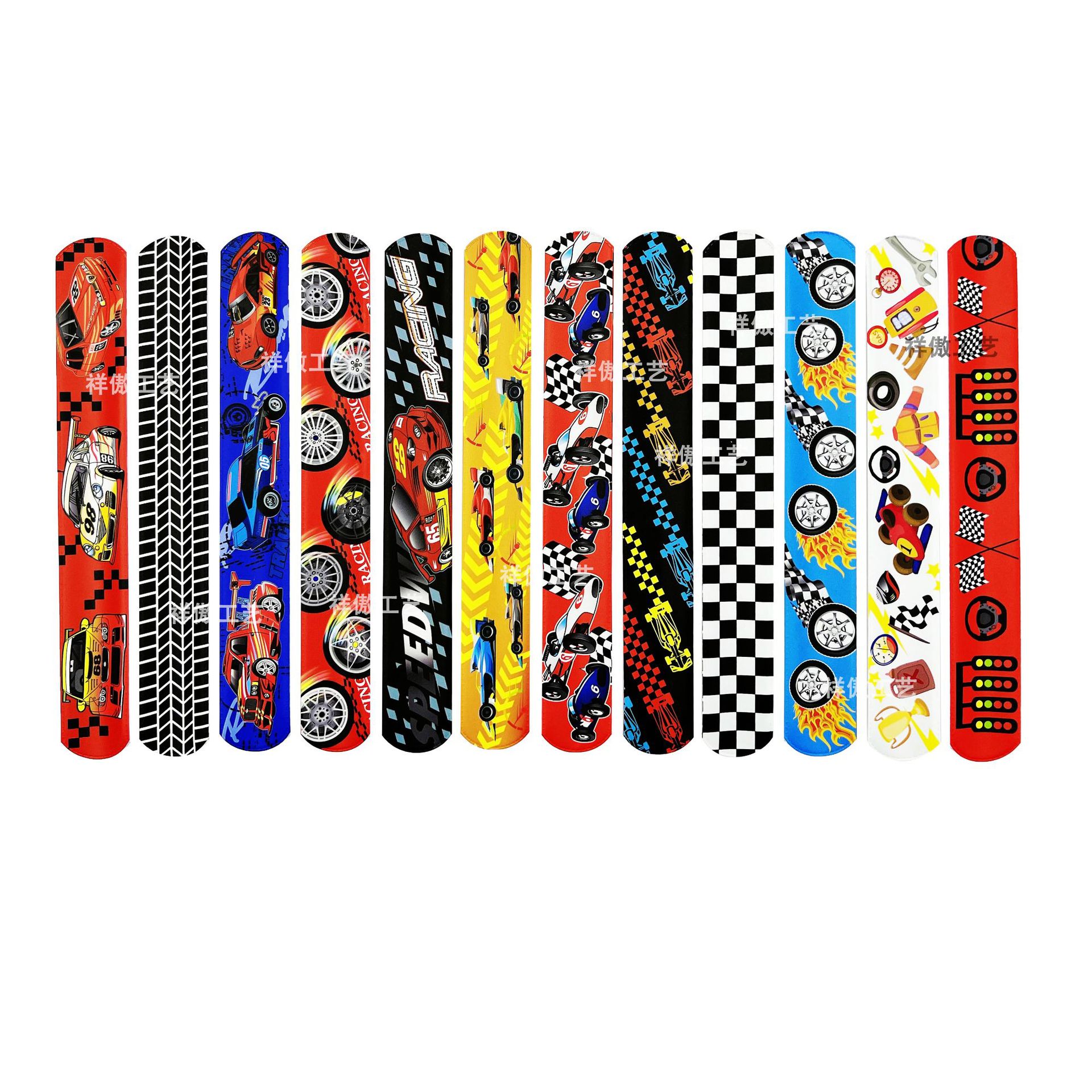 Racing CAR snap ring bracelet F1 rally party clap ring wrist strap children CAR RACE CAR bracelet