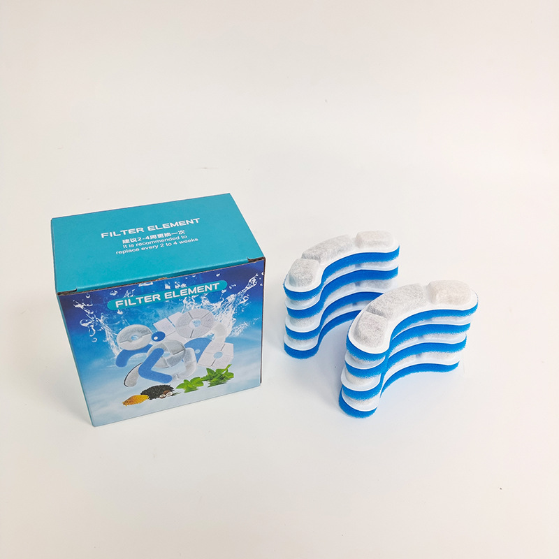 Pet water dispenser activated carbon filter cotton manufacturers direct cross-border cat and dog water feeder round arc