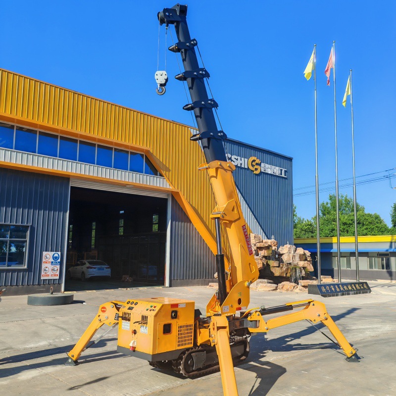Remote Control Oil-Electric Dual-Purpose Crawler Spider Crane Self-Propelled Hydraulic Crane Telescopic Spider Crane
