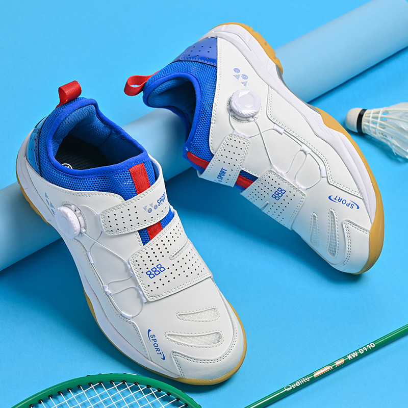 New Men's and Women's Professional Badminton Shoes Breathable Wear-resistant Lightweight Shock Absorption Training Tennis Sneakers Table Tennis Shoes