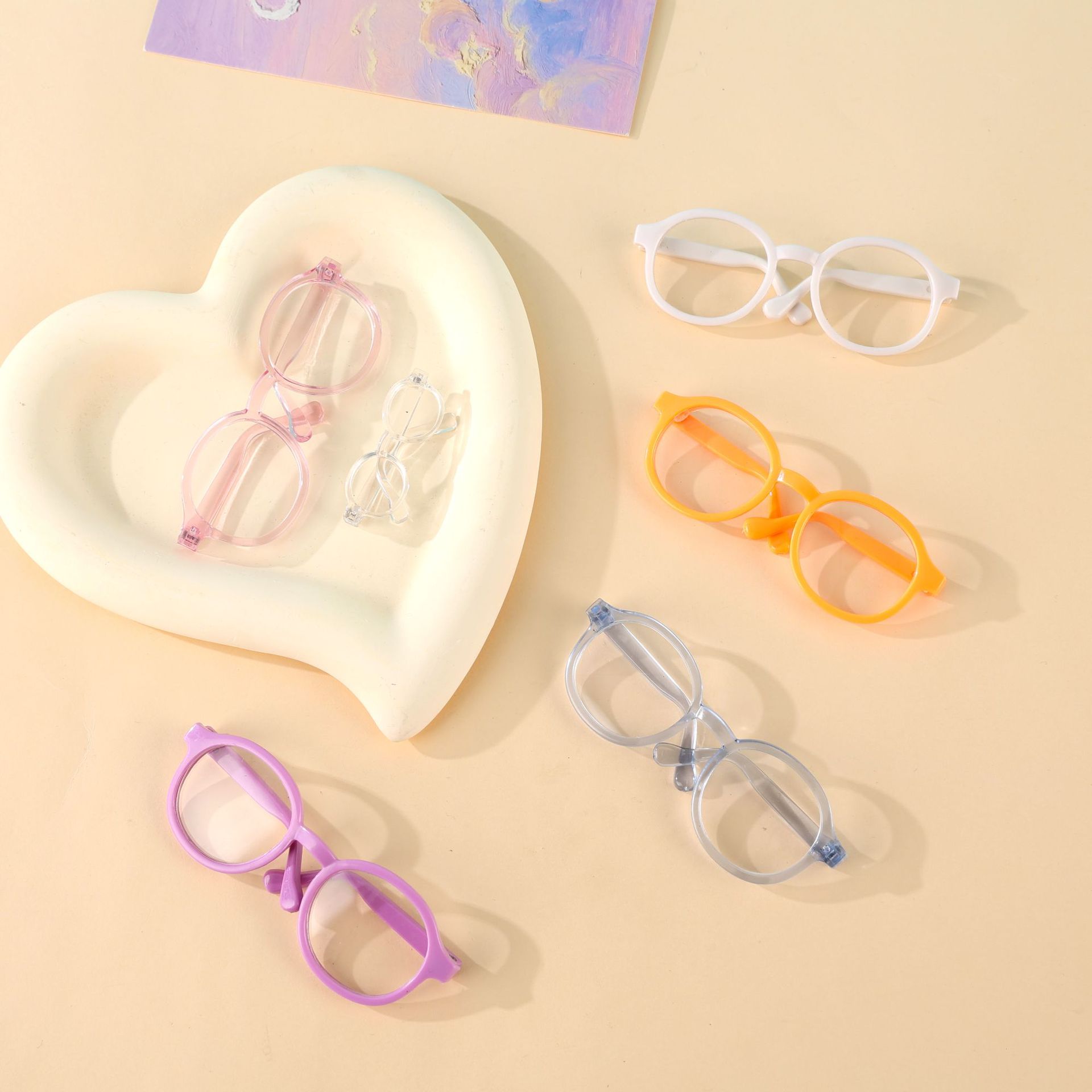 Factory wholesale dog cat pet glasses creative trend small sunglasses toy photo vintage round glasses