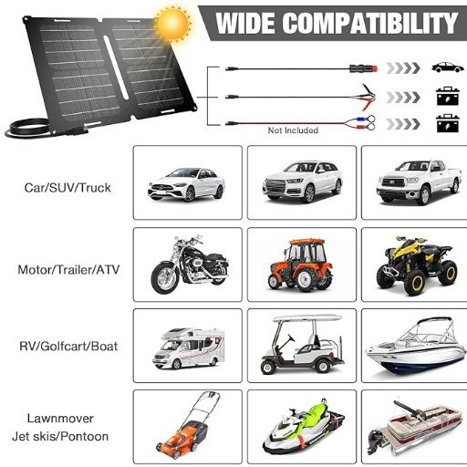 Solar Battery Charger Maintainer Solar Panel Car Charger