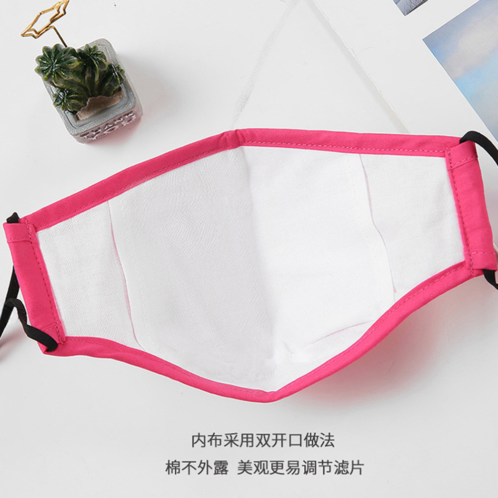 Washable cotton cloth mask dust-proof three-dimensional breathable adult sunscreen mask black children's cloth mask wholesale