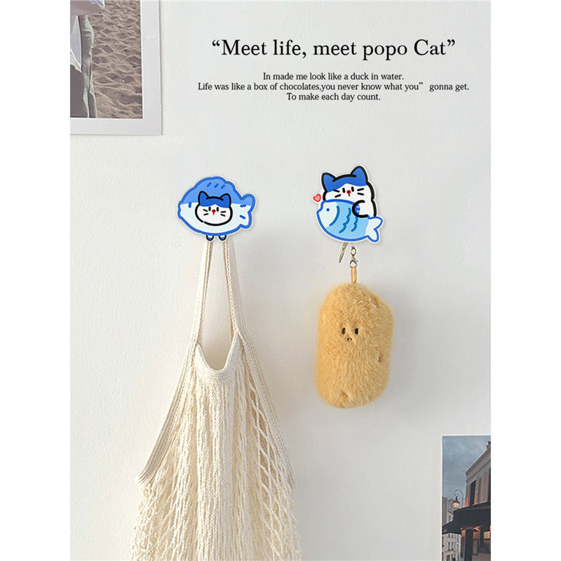 Acrylic Hook for Hanging Hand Towels and Keys Behind the Door, No-Drill, Traceless Adhesive Hook for Kitchen Use