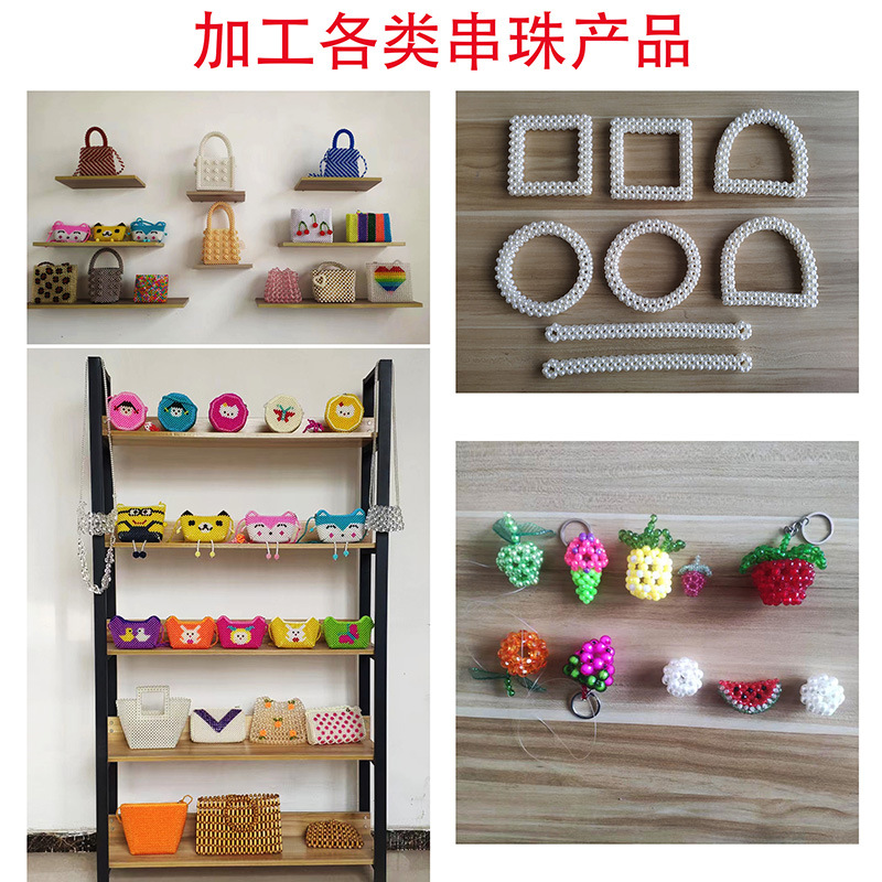 Handmade Beaded Women's Fresh White Bow Clothing Shoes and Hats Accessories Simple Hairpins Earrings