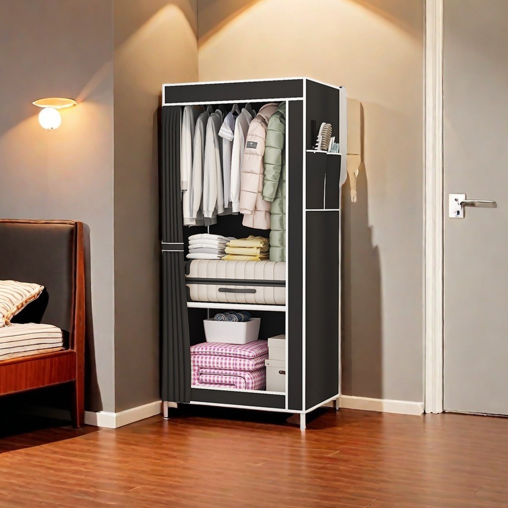 Простой шкаф для спальни, собранный, для арендуемых комнат, простой шкаф для хранения