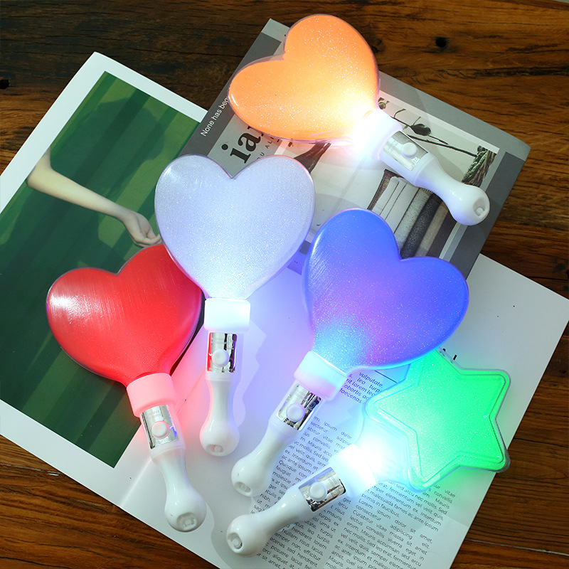 Love glow stick concert bar five-pointed star glow stick stage cheer hand-held flash stick activity atmosphere