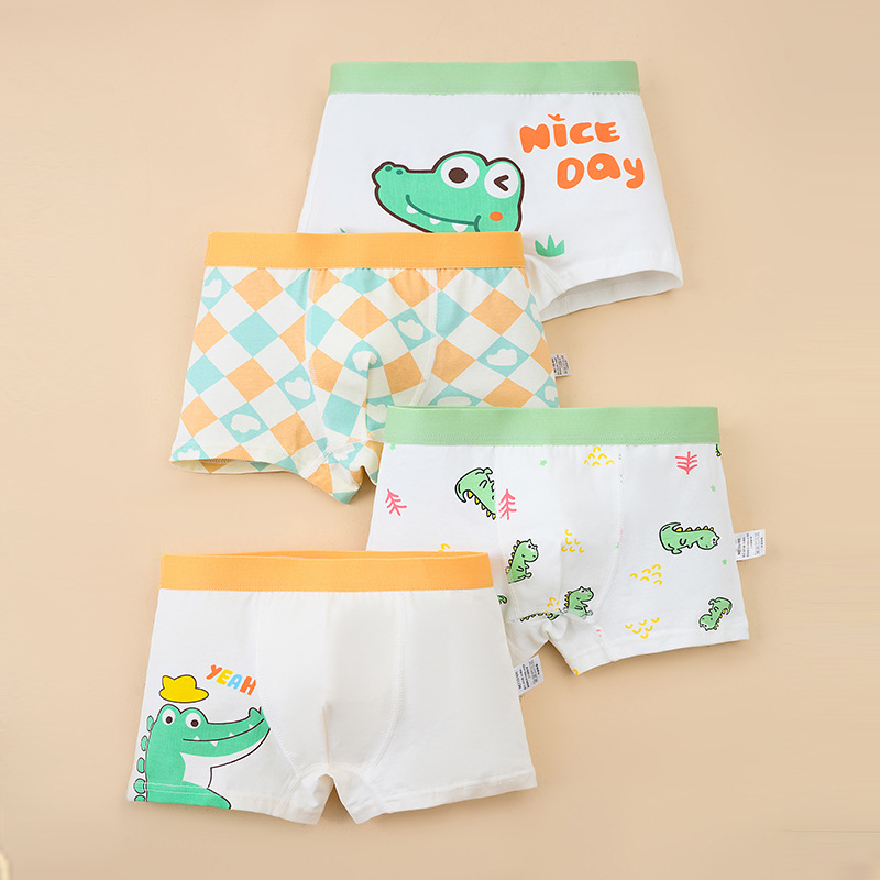 Boys' Underwear Series Children's Underwear Pure Cotton Junior Boxer Shorts Boxer New Antibacterial Boxer Shorts