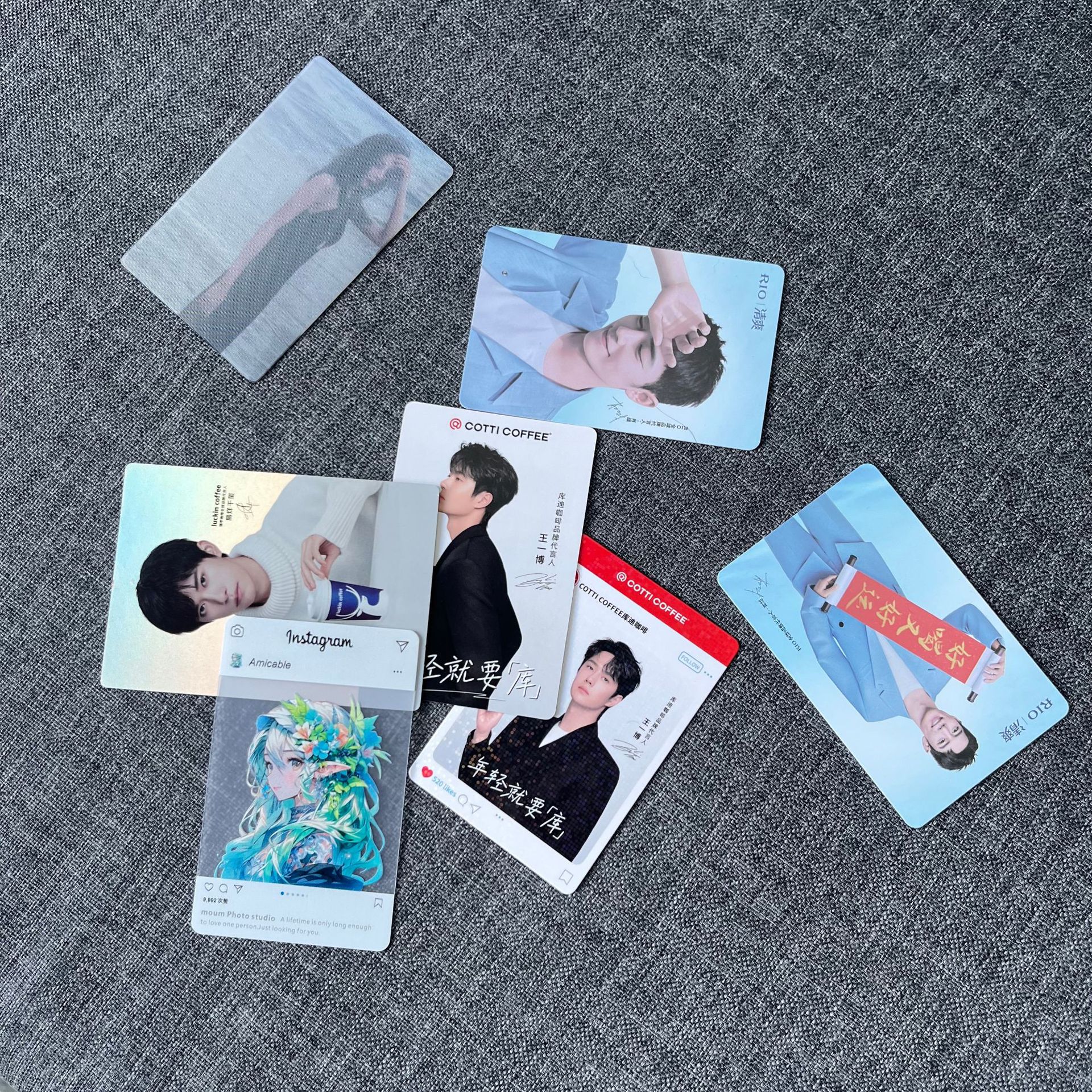 Laser Star Card Transparent Star Card Football Star Star Small Card Customized Ticket Stub Star Small Card