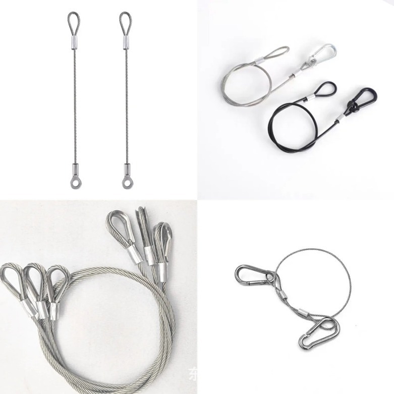 Factory 304 stainless steel wire rope galvanized plastic coated steel wire rope pressing color coated metal wire rope processing