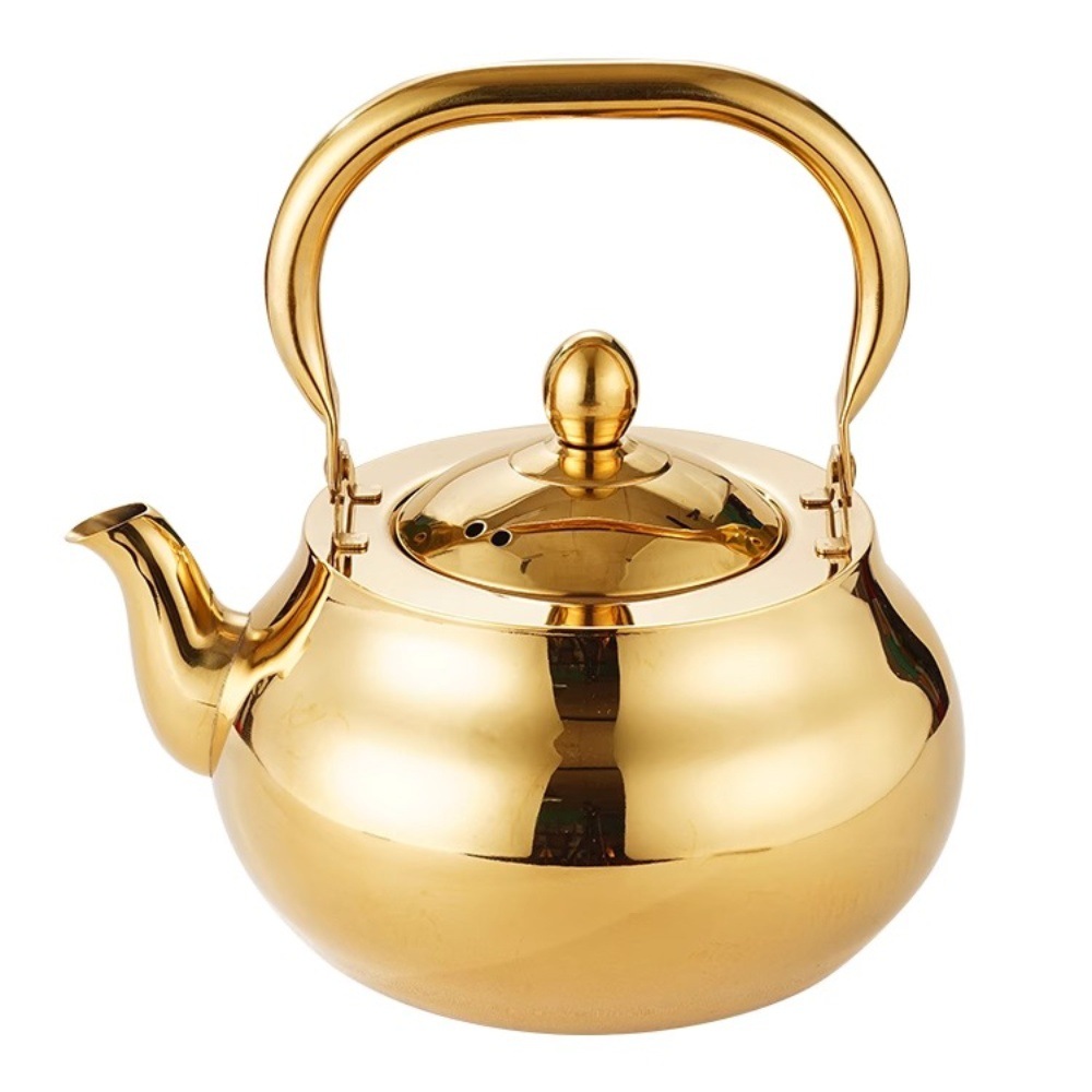 Special Thick Stainless Steel Tea Kettle for Hotel, Restaurant, Tea Pot with Strainer High-end Large Capacity Boom Kettle