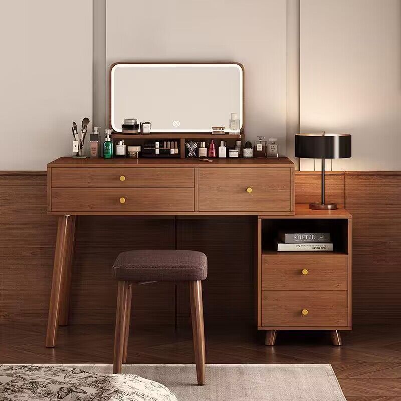 Dressing Table Bedroom Simple Modern Cupboard Makeup Cabinet Integrated 2025 New New Chinoiserie High-End Makeup Table Mirror